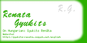 renata gyukits business card